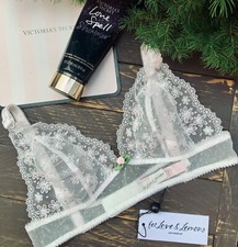 Victoria's Secret For Love  Lemons Evie Bridal Bralette Unlined Bra S US