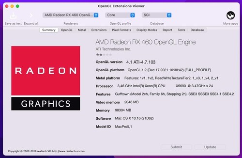 Radeon RX 460 2GB Metal GPU Video Graphics Card Mac Pro 4K Boot Screen 580 560 - Picture 14 of 15