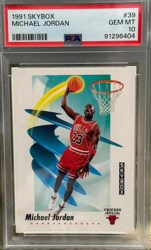 MICHAEL JORDAN PSA 10 Graded GEM MINT 90’s Skybox - 2nd YEAR SKYBOX ICONIC CARD!
