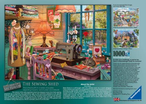 Ravensburger My Haven n. 4, Puzzle Il Capanno da Cucire (1000 Pezzi) - Foto 3 di 3