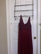db studio dress maroon tank glitter sequin David’s bridal 