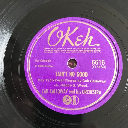 78 rpm Record 1942 Jazz OKEH Cab Calloway TAIN'T NO GOOD Want To Rock JUKEBOX - Picture 2 of 5