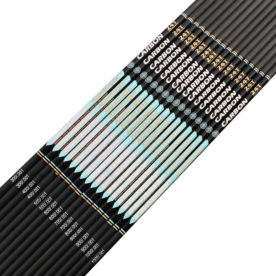 32" SP300-1000 Archery Arrow Shaft Pure Carbon Arrows ID4.2mm Shooting Hunting - image 3 of 4