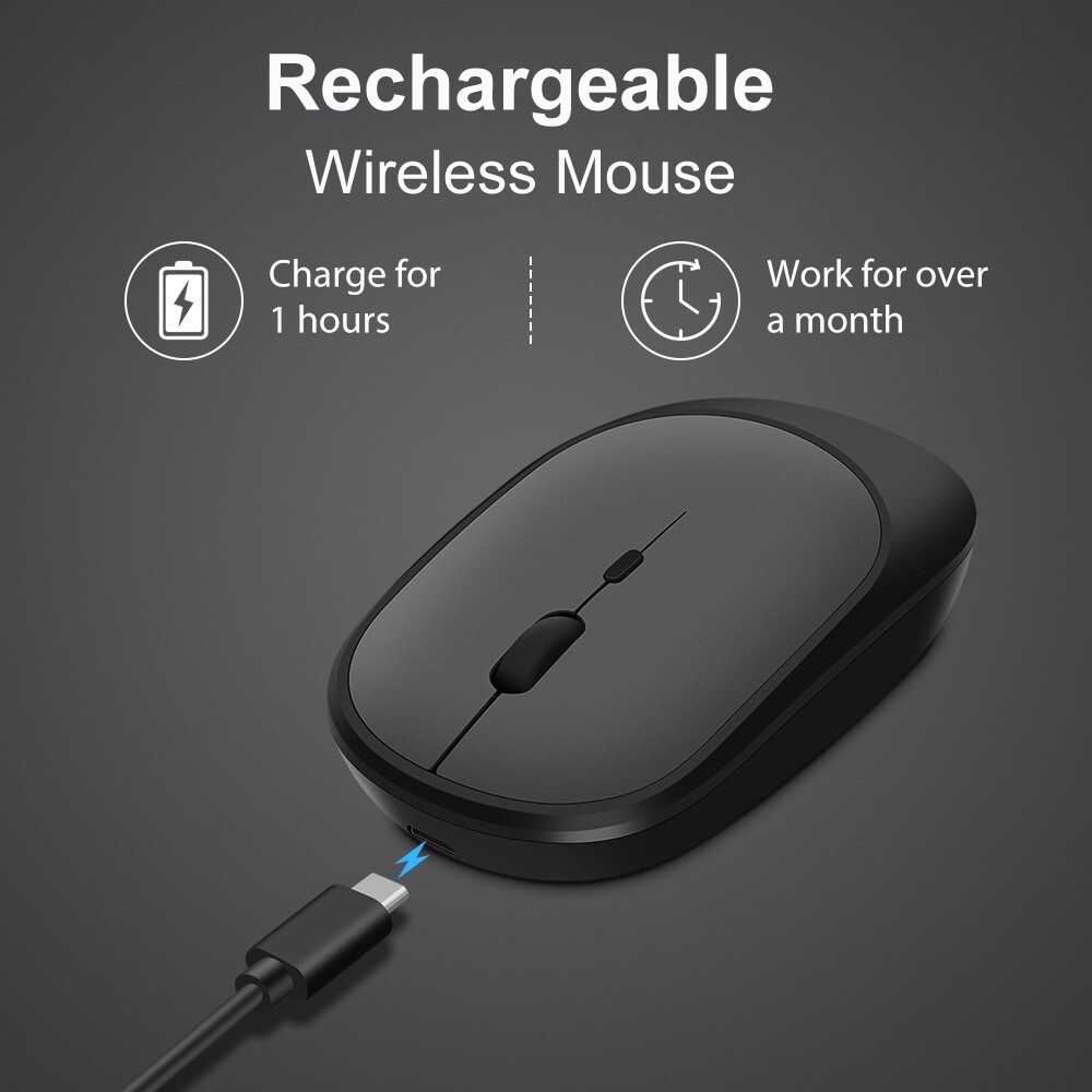 Rechargeable Wireless Gaming Mouse with Dual Modes Bluetooth and 2.4G USB-image
