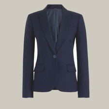 J CREW NAVY Blue Cotton Blazer Suit Jacket Sz 4 NWT