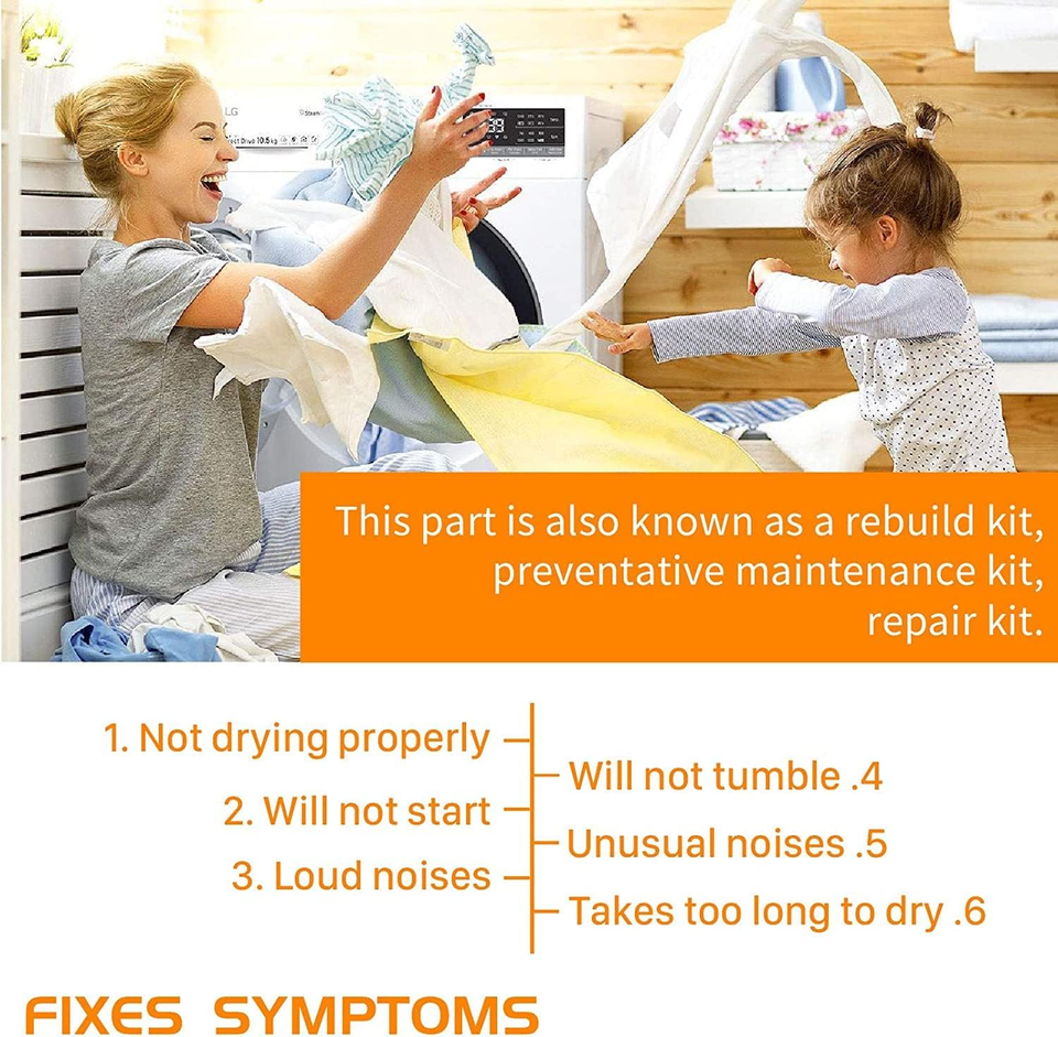 4392067 Dryer Repair Kit & W10837240 Dryer Idler Pulley Fit for