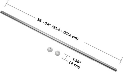 Umbra Chroma Spanngardinenstange 91 bis 137 cm Farbe Nickel