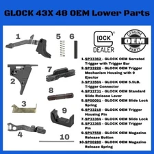 Glock 43X & 48 Complete Lower 9-MM LPK Kit OEM GENUINE FACTORY GLOCK BRAND PARTS