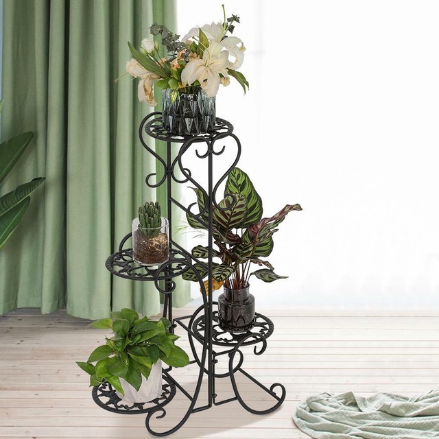 Extra Large Indoor Metal Plant Stand Shelf Anti Rust Iron Garden Flower