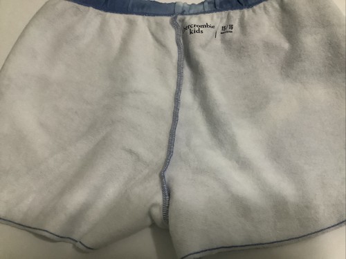 Abercrombie kids Blue Cotton Shorts 15/16 Youth Embroidered Logo Clouds - Picture 12 of 15