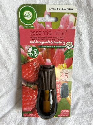 Air Wick Essential Mist Refill Lush Honeysuckle & Raspberry 1 Refill 0.67 oz NIP