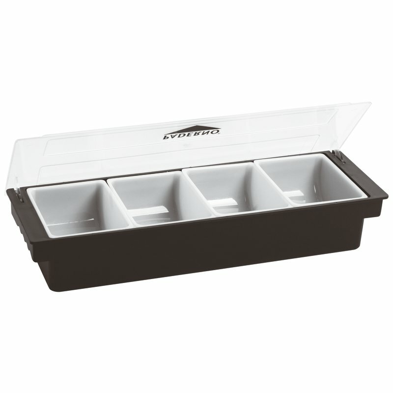Contenitore Porta Condimenti Bar Condiment 4 Vaschette Scomparti PADERNO