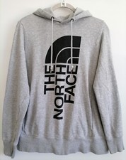 The North Face Womens Gray Long Sleeve Graphic Fleece Pullover Hoodie Size M