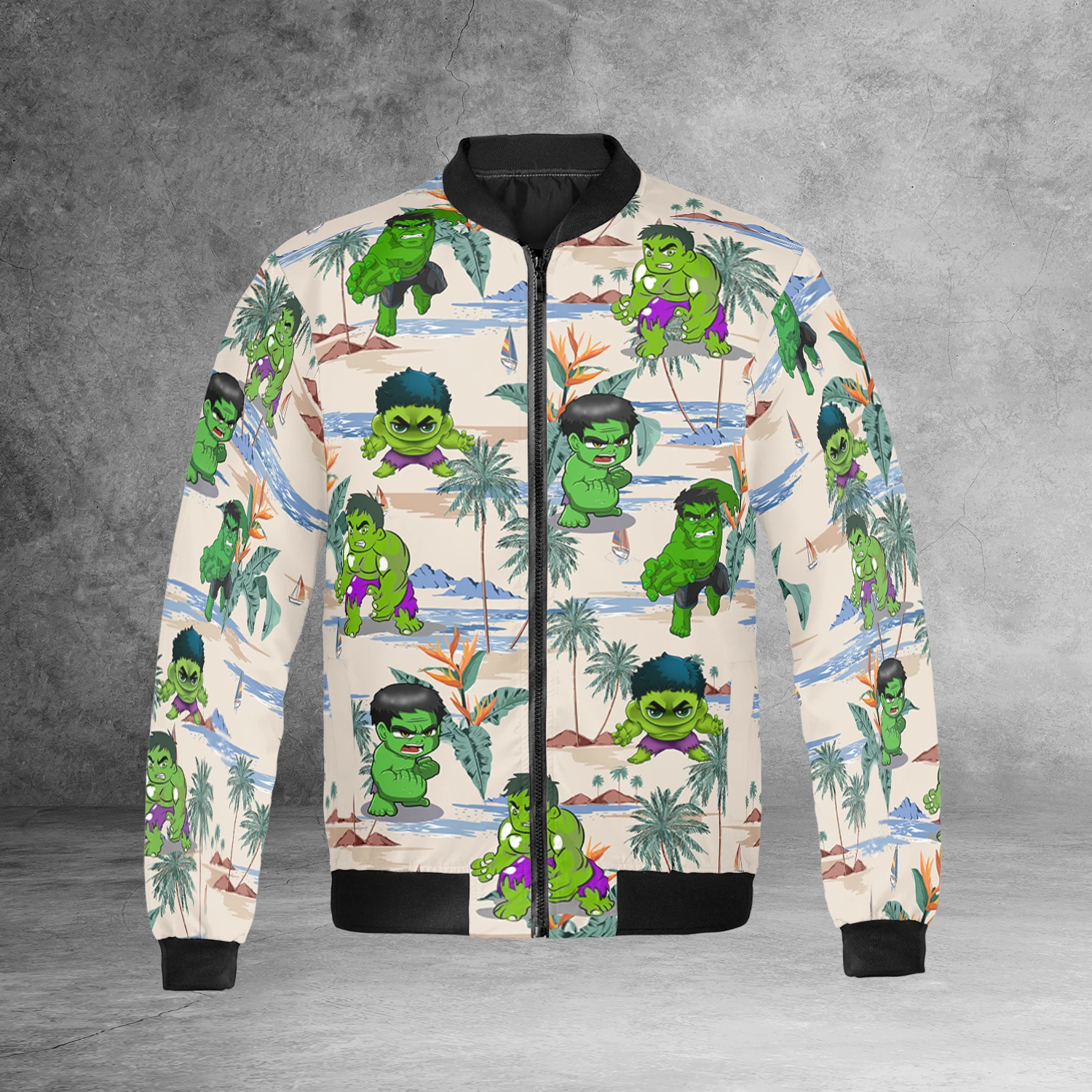 The Incredible Hulk Superhero Baby Hulk Aloha Palm Tree Jacket