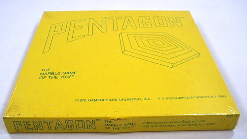 Vintage Pentagon Marble Game Gameophiles Unlimited 1970 SEALED!! New - Picture 4 of 4