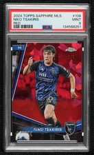 2024 Topps Chrome MLS Sapphire Edition Red 3/5 Niko Tsakiris #108 PSA 9 MINT 3s8