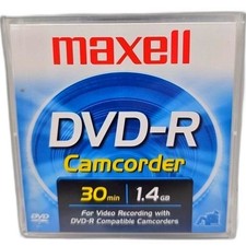 Maxell DVD-R Camcorder 30 Minutes 1.4 GB Single New Sealed Disc