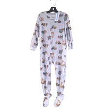 Carters Toddler Boys Construction Vehicle Fleece Footed Pajamas Gray 4T NEW