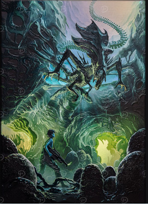 Aliens: Queen's Wrath   Ripley Faces the Hive Mother Sci-Fi Art Movie Poster