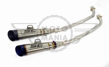 Universal Stainless Steel Exhaust Honda C90 C50 C70 12v Pit bike Lexmoto YX Blue