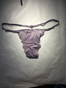 Victoria's Secret Dream Angels Luxe V-String Thong Size M NWT HTF Purple
