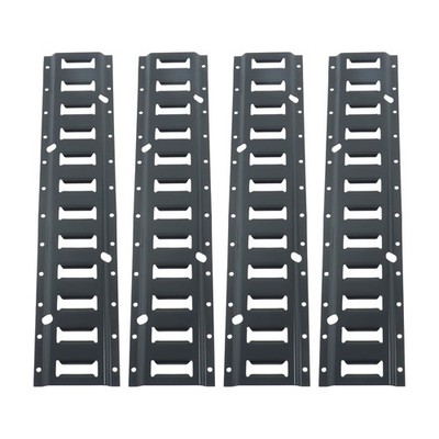 Heavy Duty Universal E Track Kit 4 Pack 2FT Carbon Steel Black Tie Downs