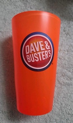 Dave & Busters - Frosted Orange   Pint Tumbler Glass