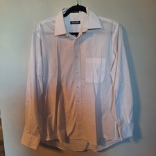 Pierre Cardin Slim Fit White Button Down Dress Shirt Long Sleeve Medium Size