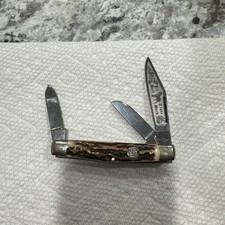 1996 BULLDOG BRAND 3 Blade STAG STOCKMAN KNIFE "GERMANY" NO BOX. Excellent