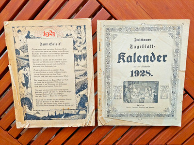 1927 Leipzig Zwickau Dresden Chemnitz Sachsen Kalender Zeitung original Germany