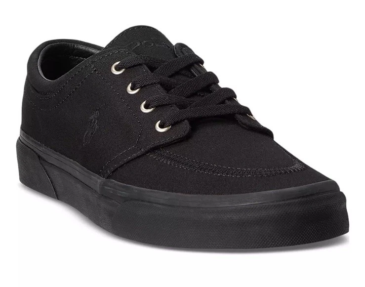 Polo Ralph Lauren Men's Faxon Black Canvas Sneaker - Size 8
