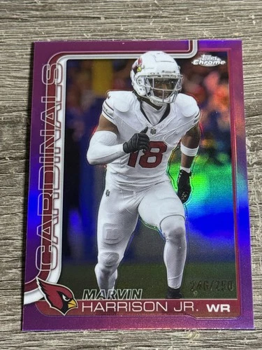 2025 Topps Chrome #1 Marvin Harrison Jr. Pink Refractor #/250