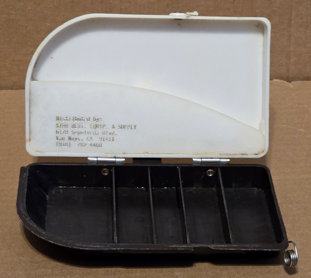 Vintage CASH CADDY Cocktail Waitress Serving Plastic Tray Money