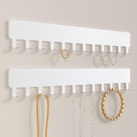 Wand Schmuckaufbewahrung Kettenhalter HäNgend Weiß 2 PCS KettenaufhäNger
