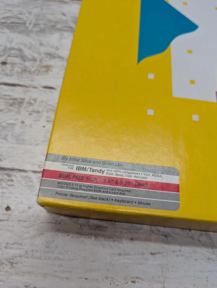 1989 The New Print Shop Computer PC 3.5" & 5.25" Broderbund Big Box Design - Image 2 of 4