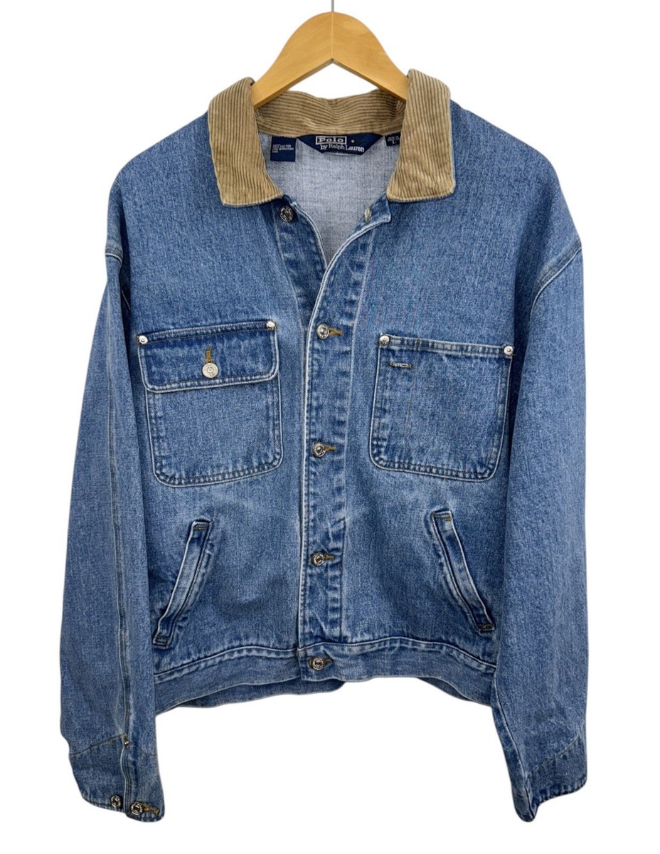 Vintage Polo Ralph Lauren 90s USA American Flag Denim Jacket