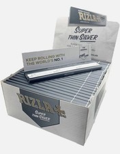 RIZLA SILVER KING SIZE SLIM ULTRA THIN CIGARETTE SMOKING ROLLING PAPERS ORIGINAL