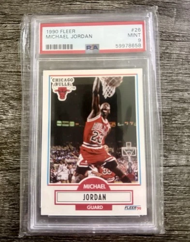 1990 Fleer Michael Jordan Basketball Card PSA 9 Mint #26 Chicago Bulls NBA HOF