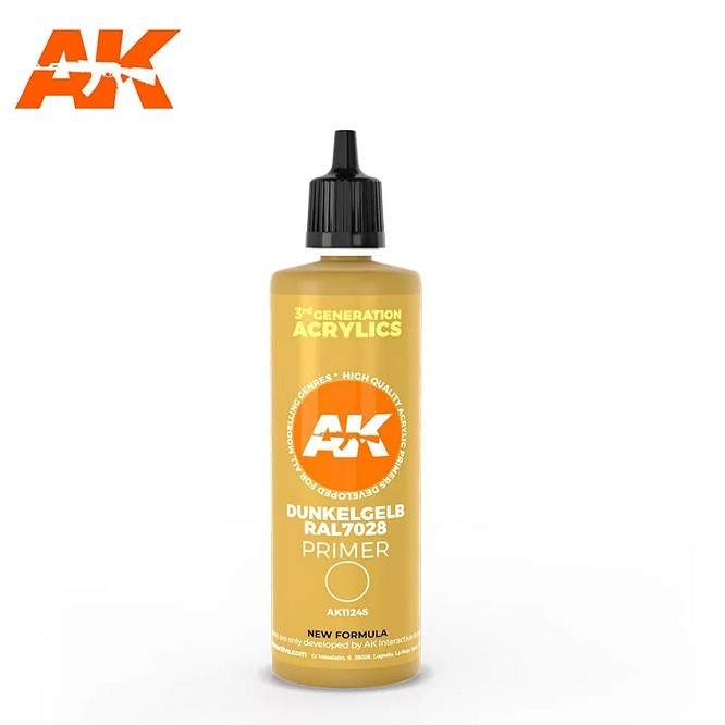 AK Interactive AK11245 - Dark Yellow Primer 3G 100Ml - New