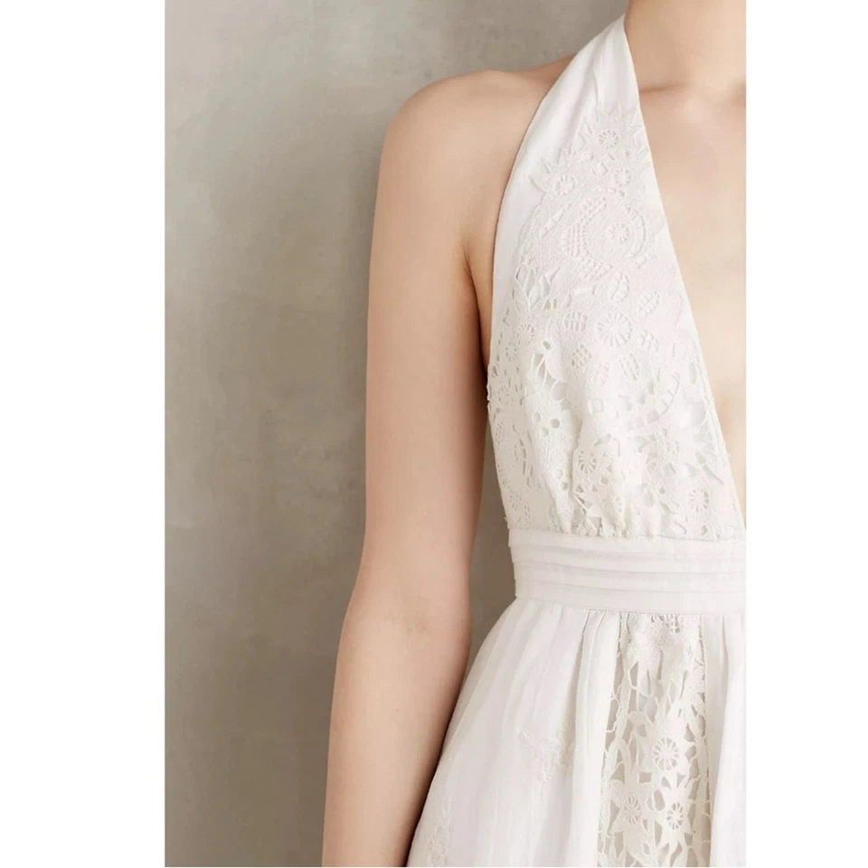 Anthropologie Moulinette Soeurs Amandine Maxi Dress Ivory Lace Ethereal Size 6 - Image 2 of 4