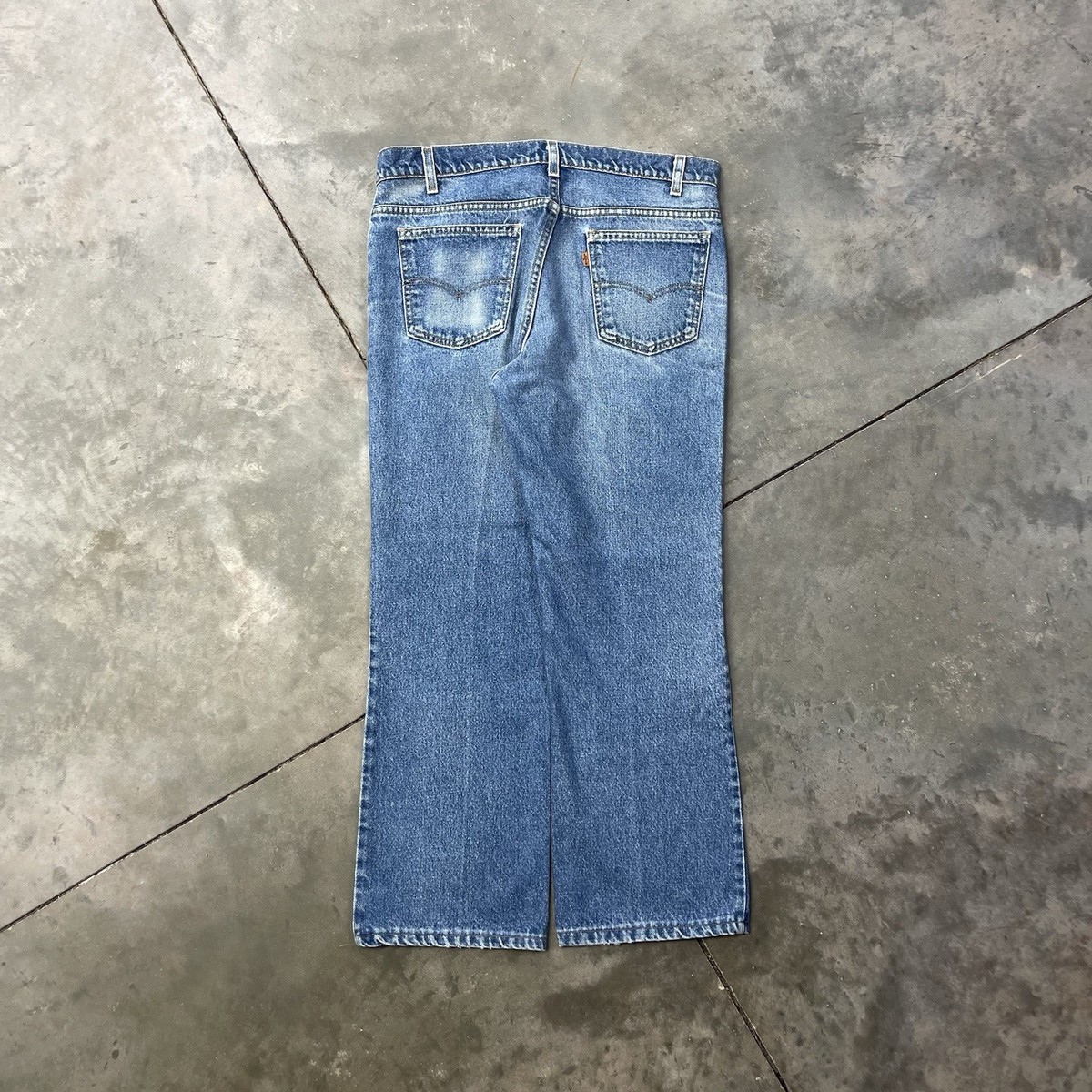 Vintage Levi's 517 Jeans Bootcut Flare 80s Made In USA Blue Denim