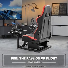 Marada Racing Flight Game Mount With Red Seat Compatible For Thrustmaster A10C