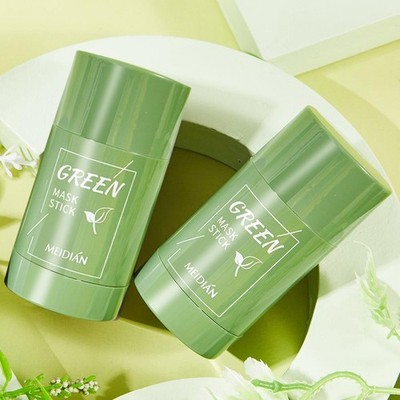 40g Green Tea Purifying Clay Stick Anti Acne Deep Cleansing Oil Mask T4I4