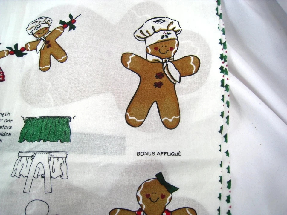 Daisy Kingdom Gingerbread Garland Door Hanging Christmas Fabric Sewing Panel - Image 2 of 4