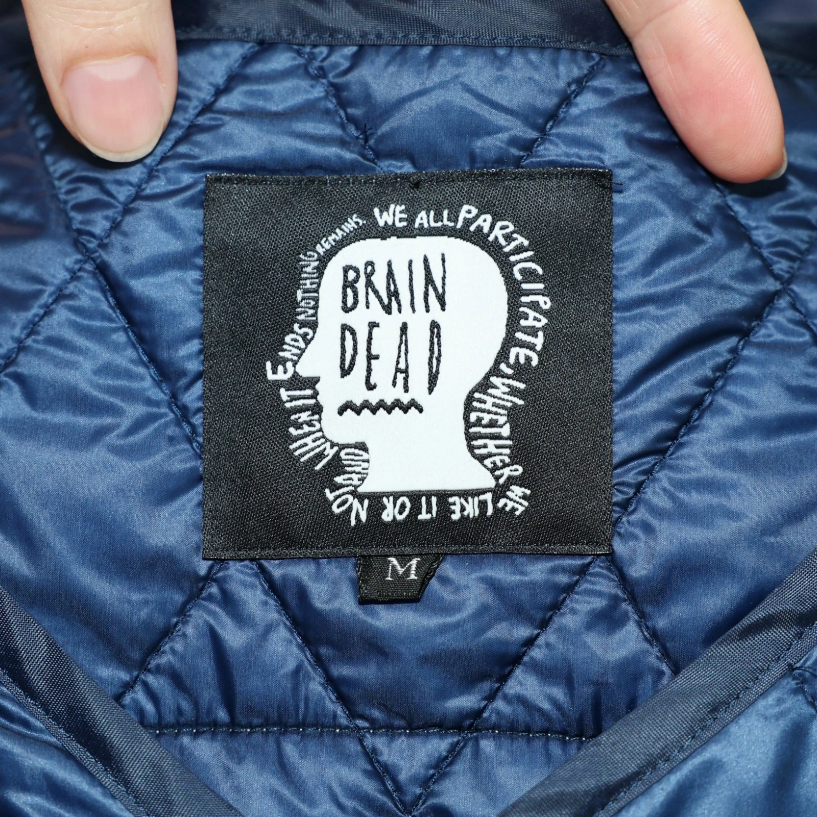 BRAIN DEAD - Blue Quilted Short Sleeve Snap Button Jacket - Men's Medium, NEW 🔥 image 7