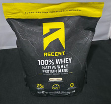 Ascent 100% Whey, Native Whey Protein Blend, Vanilla Bean, 4.25 lbs 13.64 per gallon