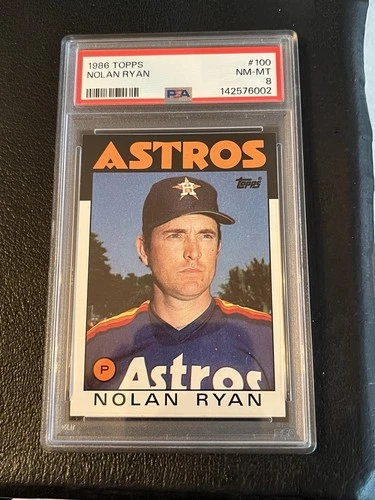 1986 Topps - Nolan Ryan #100 - NEAR MINT MINT PSA 8