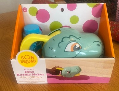 No Spill Bubble Dino Bubble Maker Sun Squad Toy for Kids, Dinosaur Design