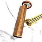 Lot Of 2 Handcrafted Wooden Kaleidoscope 1 Brass Accents Rotating Chamber READ — photo 2