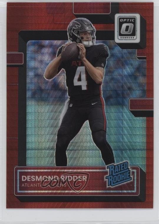 2022 Panini Donruss Optic Rated Rookie Red Hyper Prizm Desmond Ridder #202 0nr3
